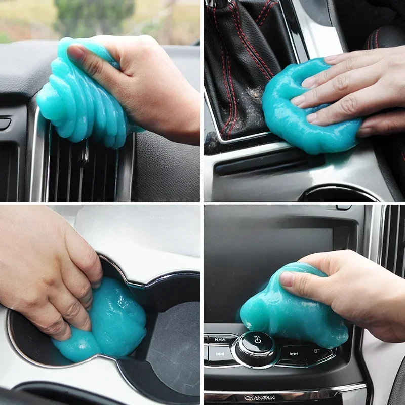 Car Cleaning Gel Reusable Keyboard Cleaner Gel Automobile Air Vent Dust Removal Gel Multiuse Dirt Cleaner Slime Auto