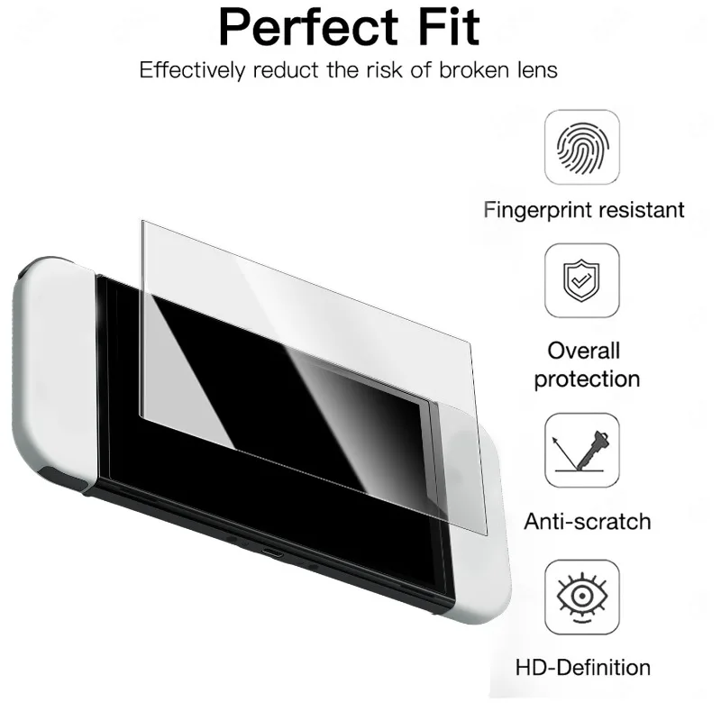 Tempered Glass Easy Installation Screen Protector for Nintendo Switch Oled Glass Installation Protectors for Switch Accessories