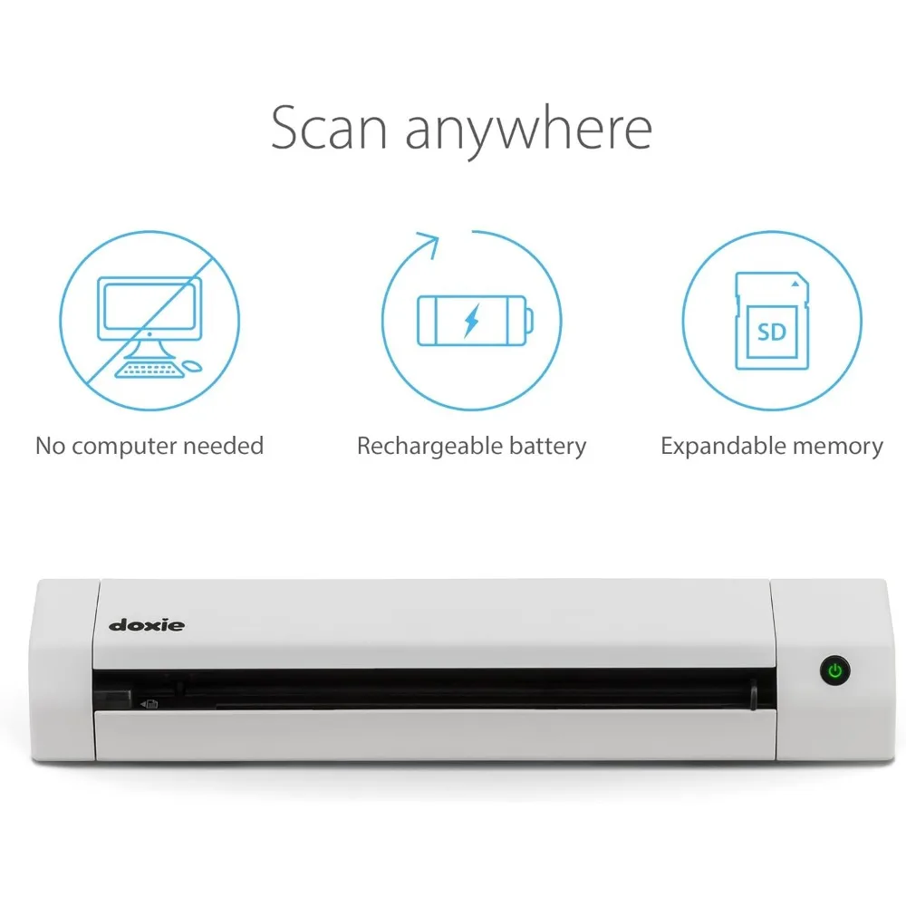 Go SE - الماسح الضوئي للمستندات المحمولة البديهية مع بطارية قابلة لإعادة الشحن وبرامج سهلة