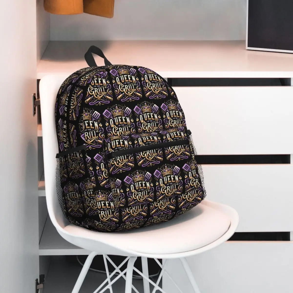 Queen Of The Grill Backpack Student BookBag Kids School Bag Computer Shoulder Bags for Boys Girls