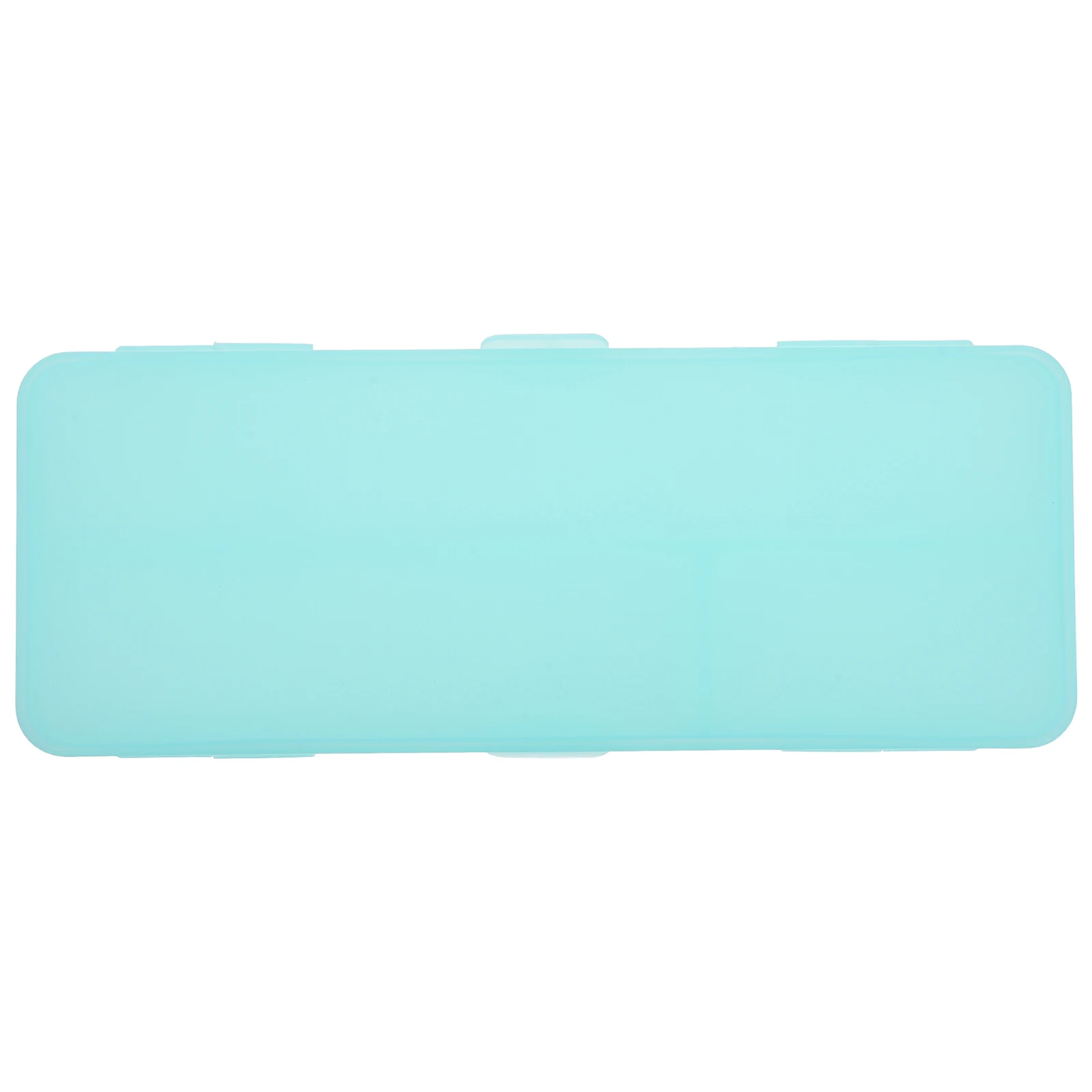 

Double Compartment Pencil Box Large Capacity Transparent Frosted Plastic Snap-Tight Lid Stationery Storage Organizer For School