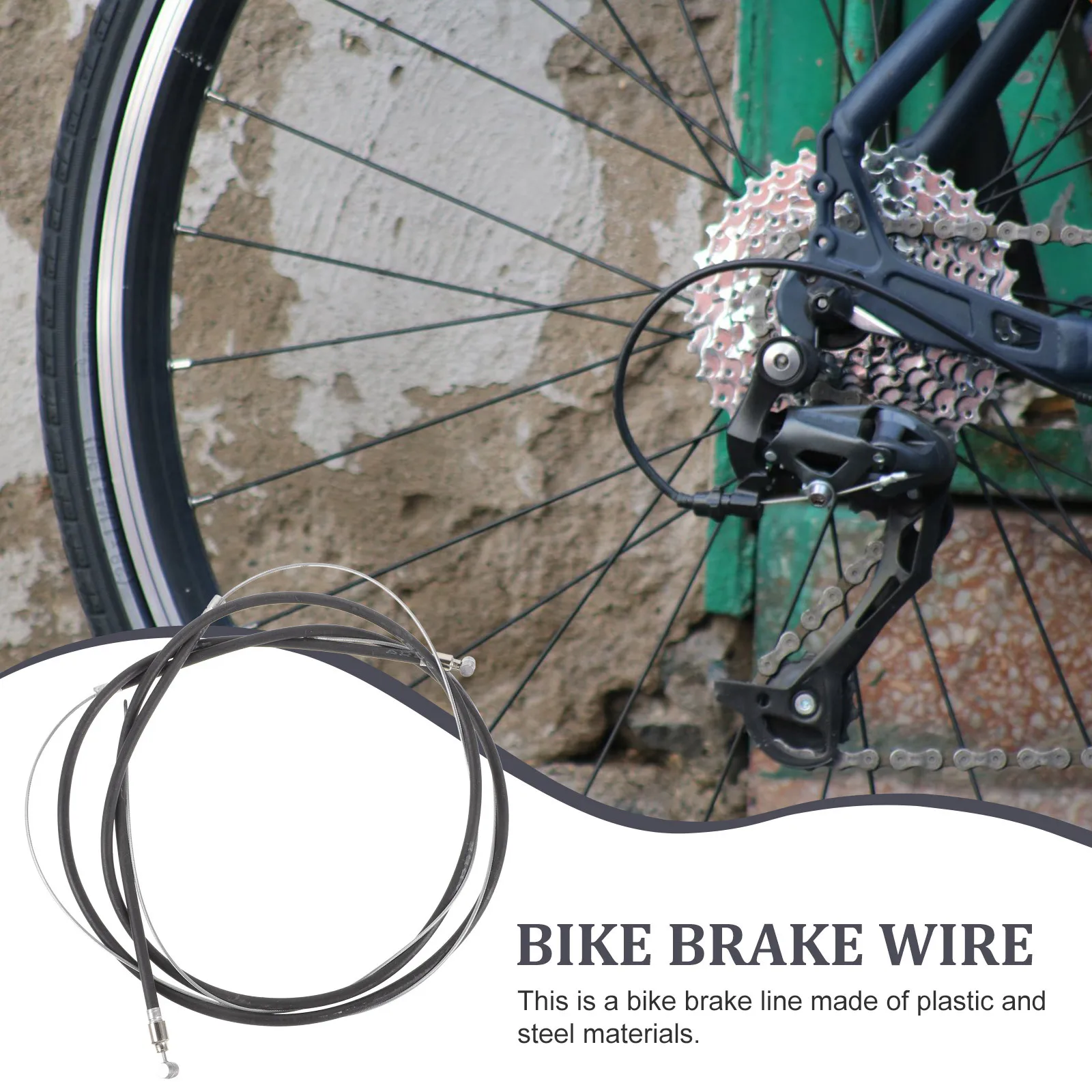 

2Pcs Heavy Duty Wheelchair Brake Cables Wear Resistant Bike Brake Line Replacement Kit for Professional Cycling Front Rear