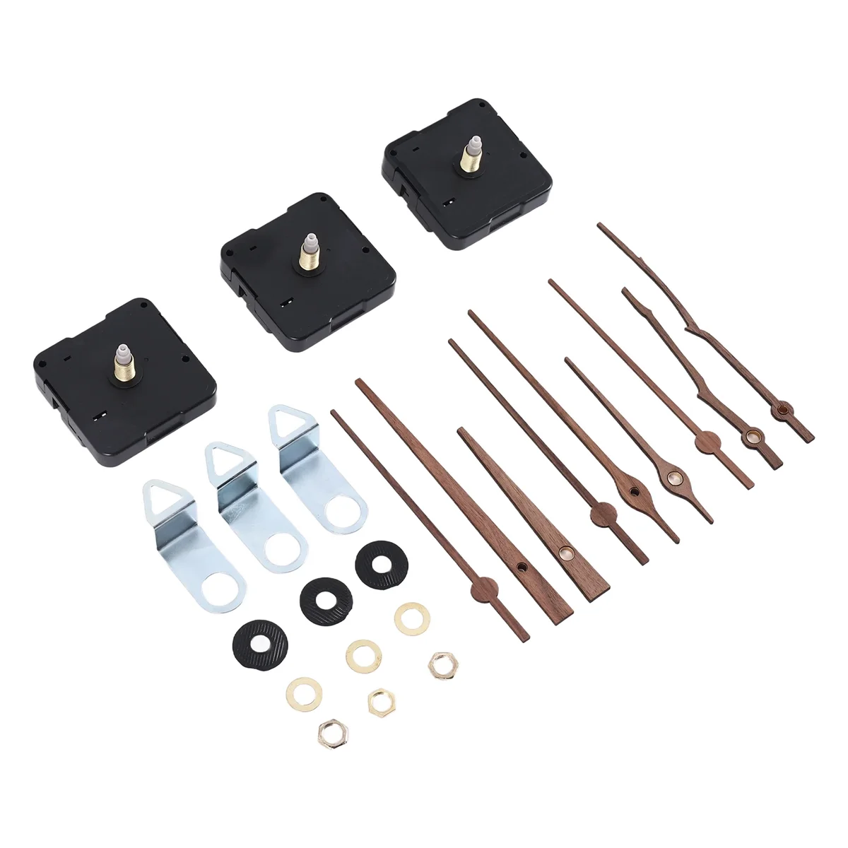 A97G 3 قطعة أجزاء آلية حركة ساعة الكوارتز مع 3 أنواع من خشب الجوز ساعة الأيدي ملحقات الساعة لإصلاح الساعة