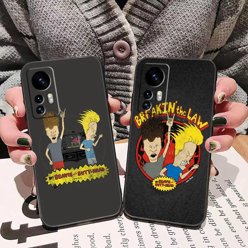 Cartoon Beavis And Butthead Phone Case For Xiaomi Mi 13 12 12X 12T 11 11T 10 9 8 Pro Lite Plus Case Funda Coque Shell Capa Cover