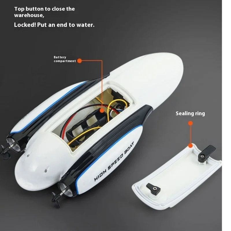 Remote Control Boat Toy Remote Control High-speed Boat Remote Control Speedboat Motorboat Wireless Electric Model Child Boy