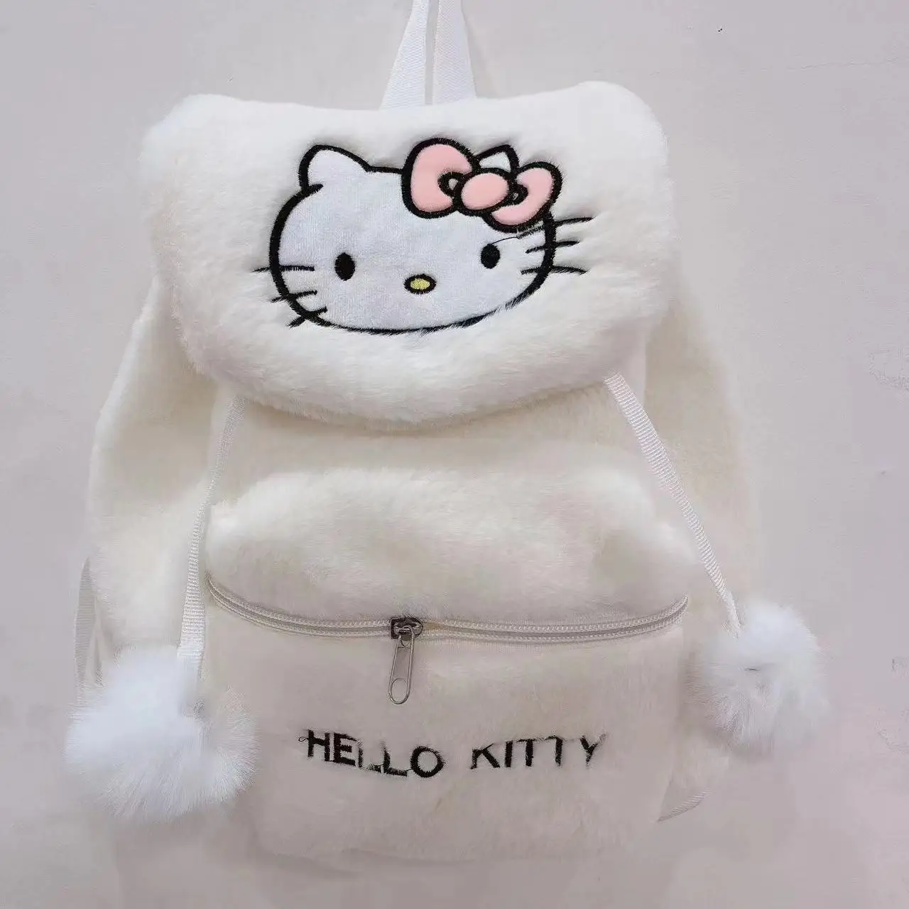 Hello Kitty My melody Kuromi anime peripheral cartoon cute plush backpack creative kawaii large capacity school bag wholesale