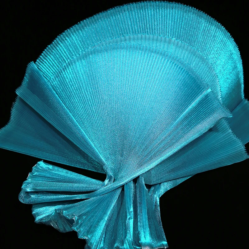 Parelmoer geplooide stof voor stijve podiumdecoratie Fashion Design DIY handgemaakte modelleringsdoek Diy naaien per meter