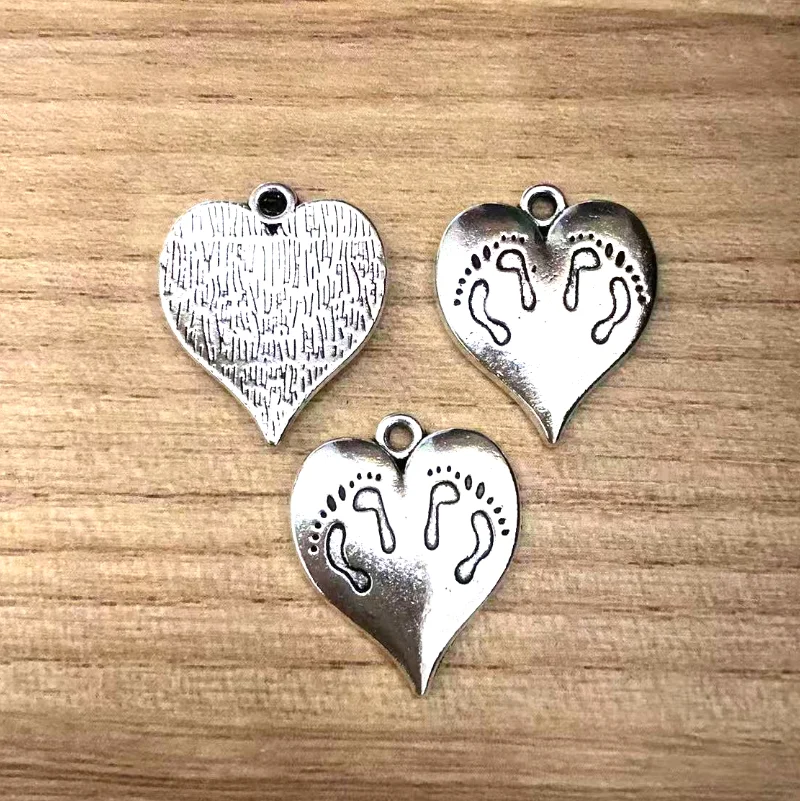 10pcs    21*17mm   Lovely heart design pendants for handmade  Zinc alloy metal    HW3322