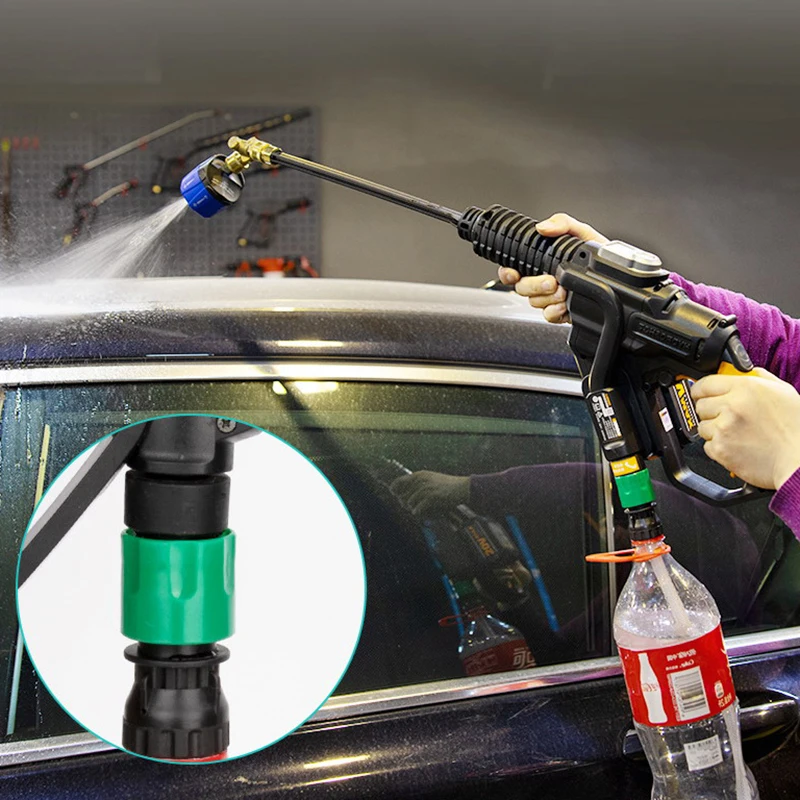 Lithium Battery Washer  With Bottle High Pressure Washer  Hose Quick Connection Pressure Washer Cleaning Accessories