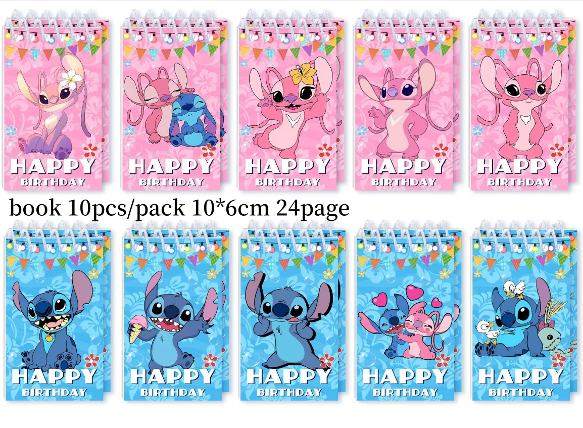 

Disney Stitch Spiral Book Coil Notebook Journal Diary Sketchbook Schedules Daily Plan List Notepad School Supplies Stationery