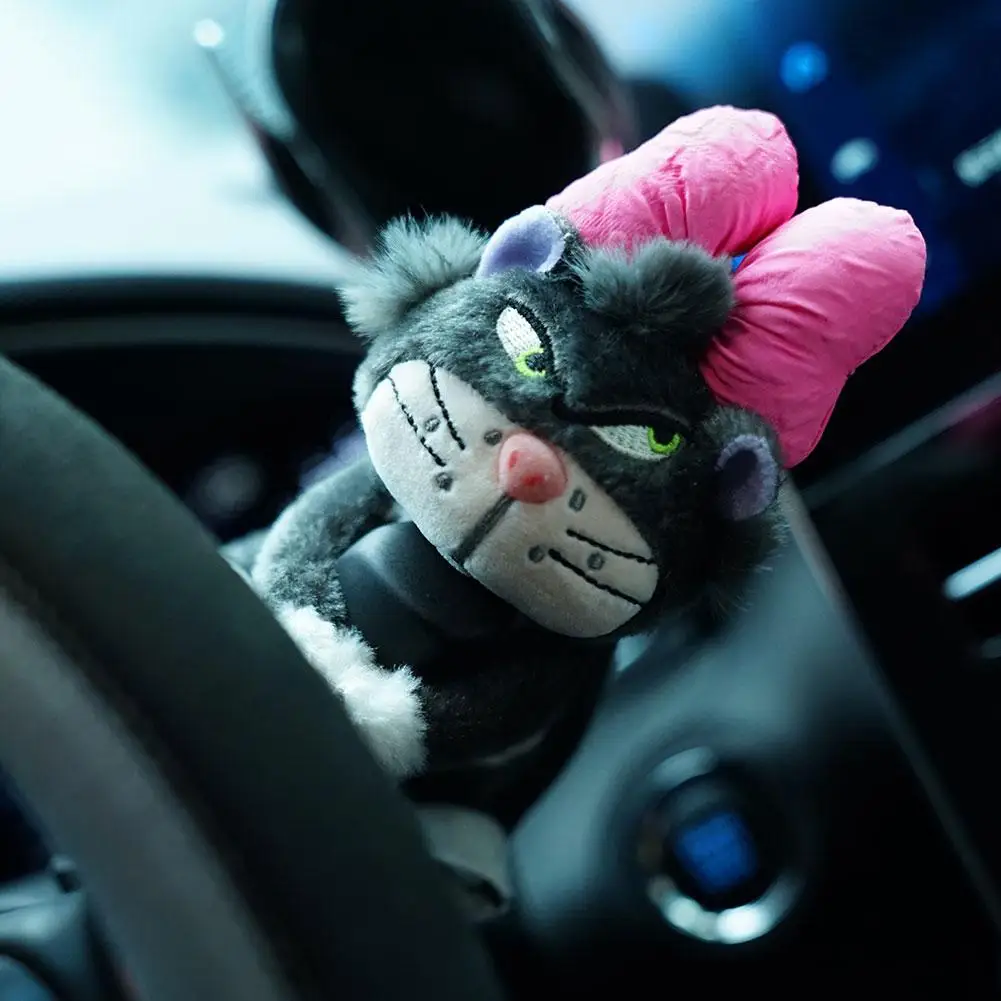Cute Plush Kitten Car Ornaments Auto Interior Easy Installation Decorative Embellishments Plush Toys Personalized Auto Interior
