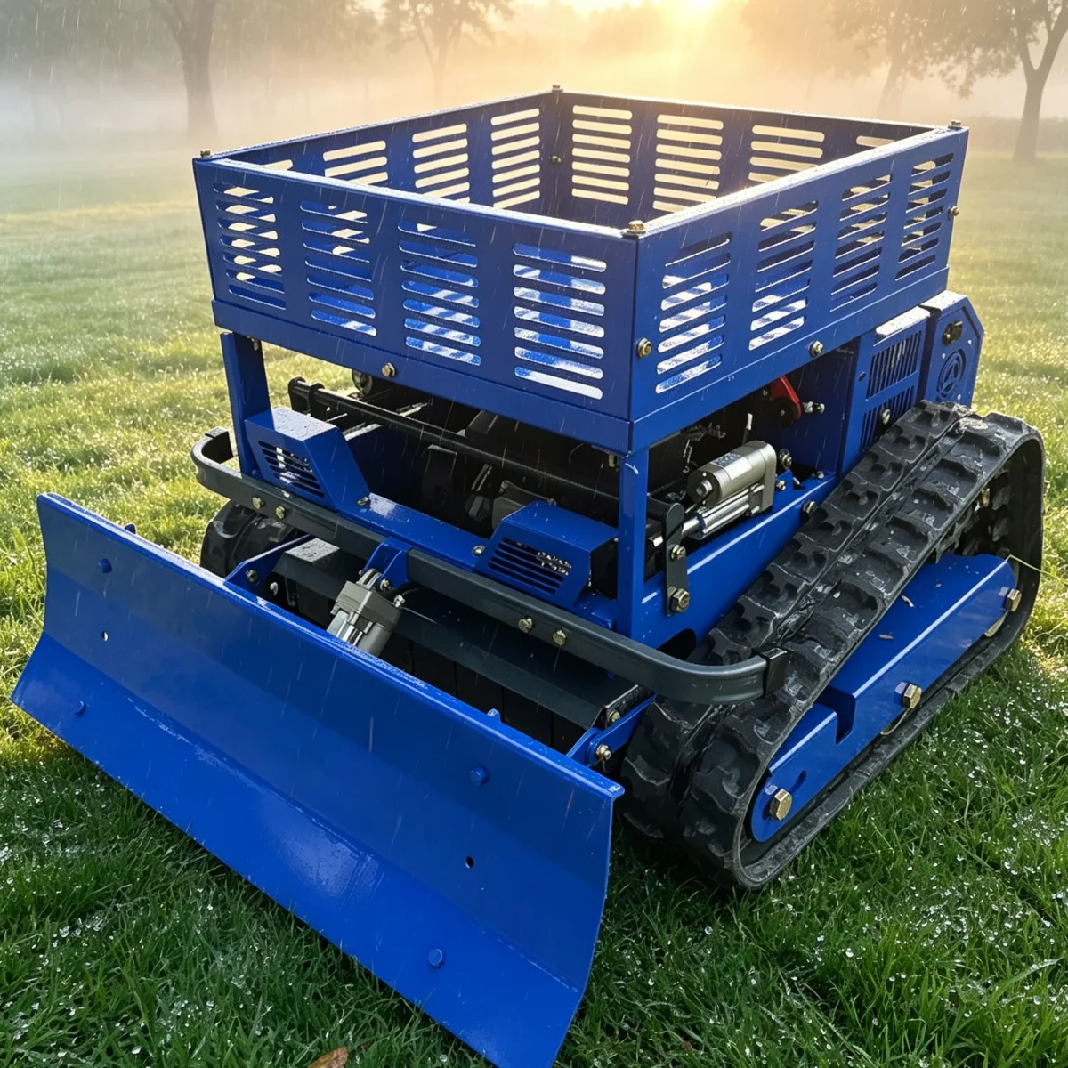 

Custom Tracked Remote Control Self-Propelled Robot Lawn Mower All-Terrain Four-Stroke Zero Turn Height Adjustable