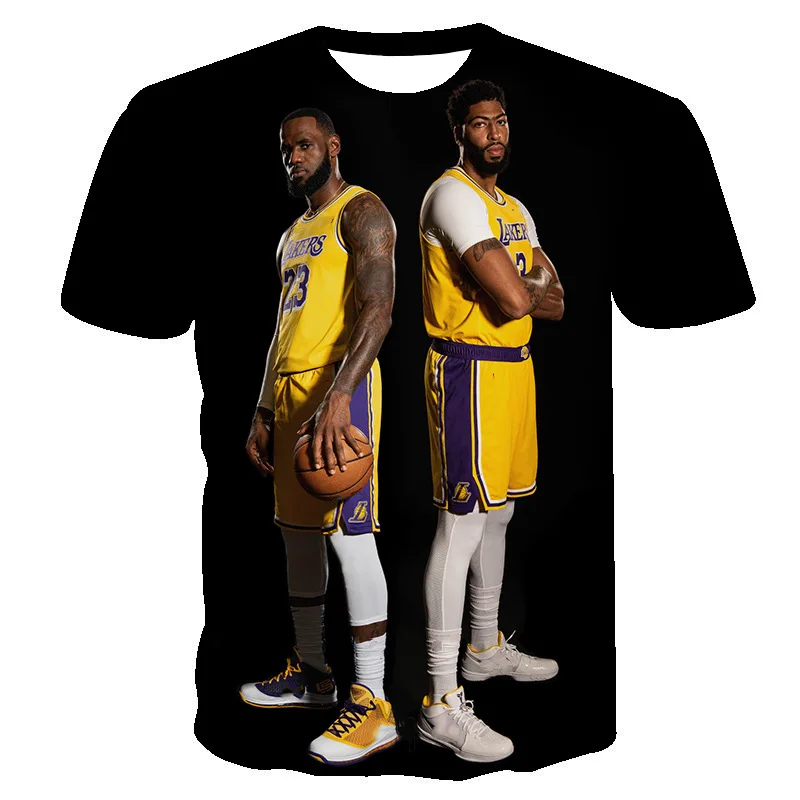 New Summer NBA Stars TShirt Short Sleeve Fashion Breathable Casual Adult Kids Teen Identical LeBron James 3d Casual T-Shirt