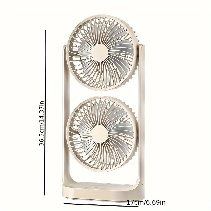 1pc, Tower Fan Oscillating Fan, Portable Desk Fan With 3-Speed Options, Dual Air Circulation, 8.0 Inch Quiet Small Portable Tabl