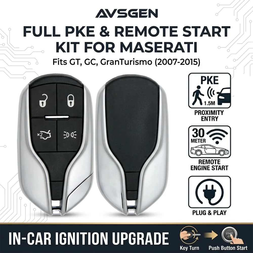

Бесключевой запуск двигателя для Maserati GT GC GranTurismo 2007-2015 с дистанционным запуском через приложение для смартфона, PKE, комфортный доступ, комплект Plug & Play