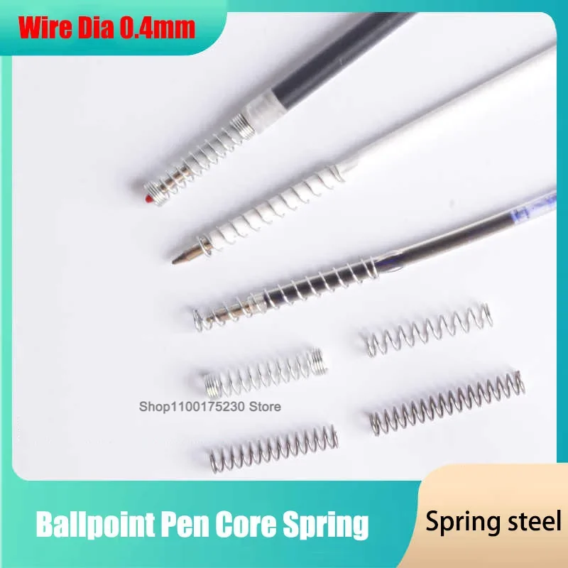 Compression Neutral Pen Press Ballpoint Pen Core Spring Inner Core Back Small Spring Wire Dia 0.4 Mobile Phone Data Cable Spring