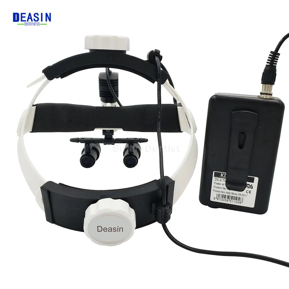 4X 5X 6X 6.5X Dental Headlight Loupes With High Brightness 5W Medical Surgical Dental Headlight KD-202A-6