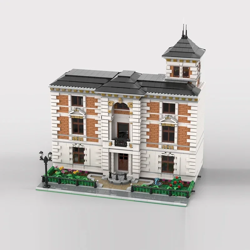 City Street View Model MOC Building Brick Urban Luxury Homes Mansion Modular Technology Gift Holiday Assemble Children Toy Suit