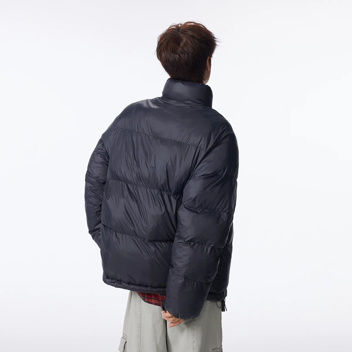 Kurtka zimowa unisex z kołnierzem stójką, ocieplana bawełną, wiatroodporna i ciepła, zestawy dla par.