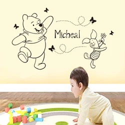 Vinyl Carved Wall Stickers for Home Decor, Personalized Name, Removable Mural, House Renovation, Baby Girl and Boy, SP-151