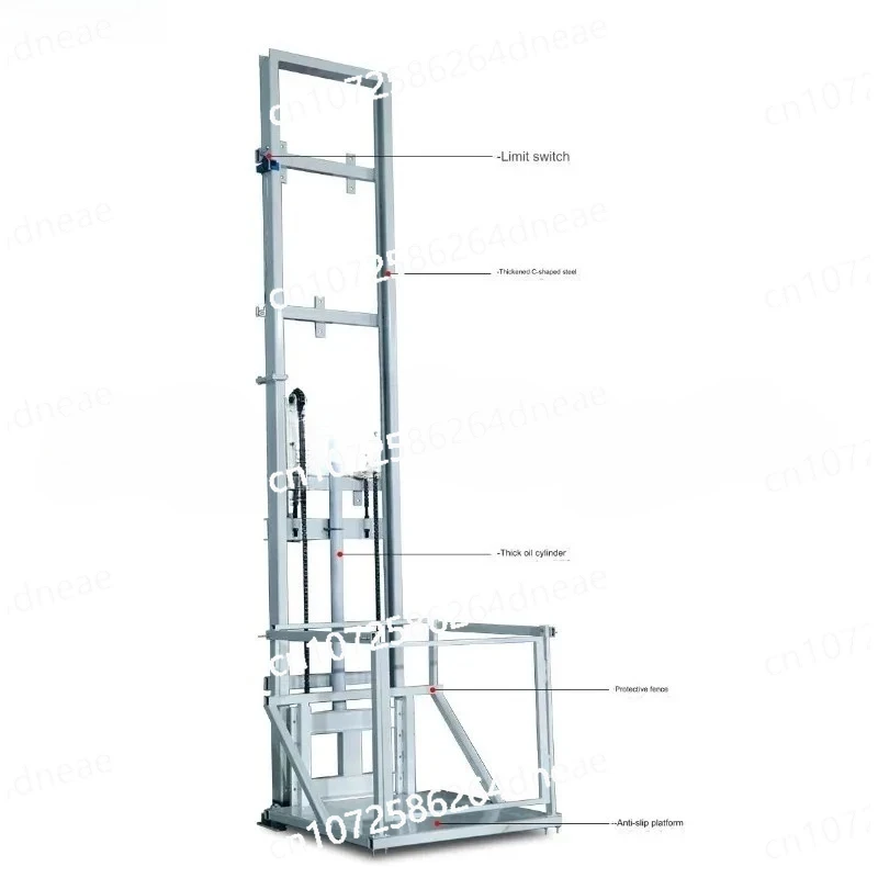

Небольшой электрический заводской склад для жилых помещений, направляющий подъемник, грузовой лифт