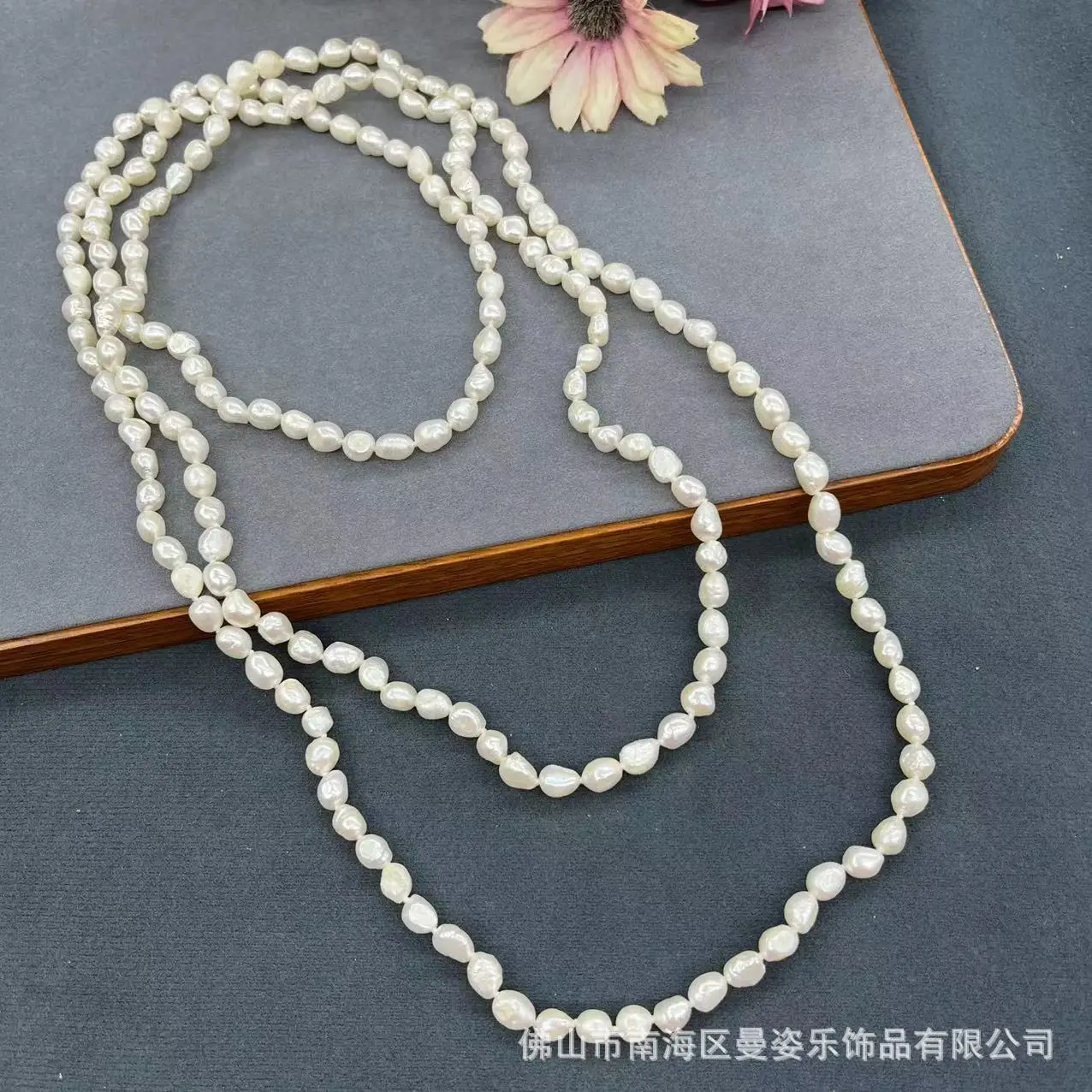 DIY accessories Natural freshwater pearl multi-layer sweater chain micro-threaded pearl DIY necklace clothing matching jewelry