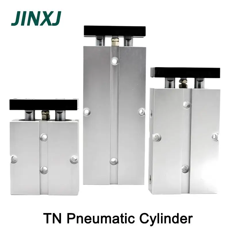 TN Dual Axis Double Rod Pneumatic Cylinder TN10 16 20 25 32mm Stroke 10-200mm Double Acting Aluminum Alloy Piston With Magnetic