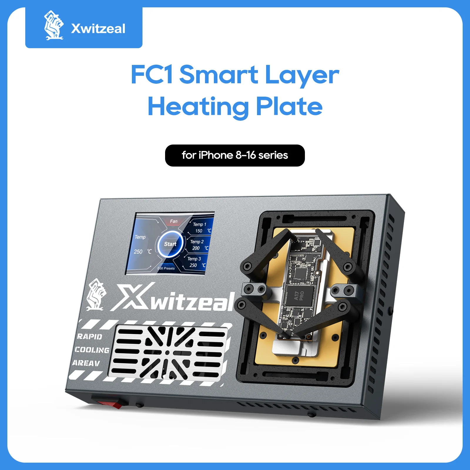 Original Xwitzeal JR1 Intelligent Preheating Platform for Mobile Motherboard Layered Cooling Platform Support Phone X-16PM