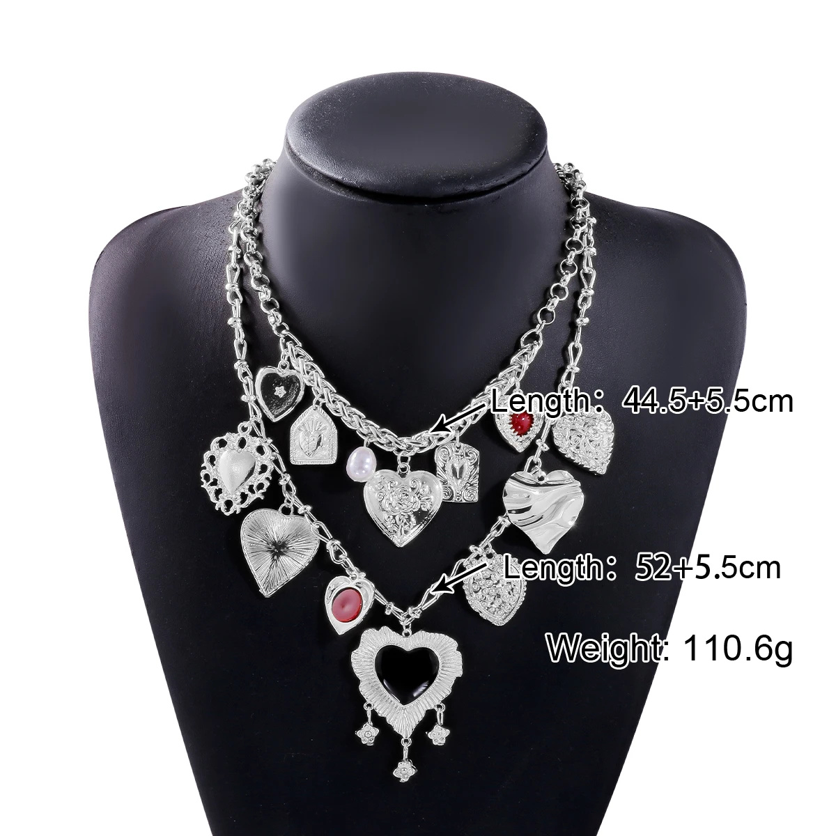 2024 Vintage ZAA Necklaces Statement Metal Heart-shaped Pendant Necklace for Women Holiday Party Jewelry Gifts Wholesale