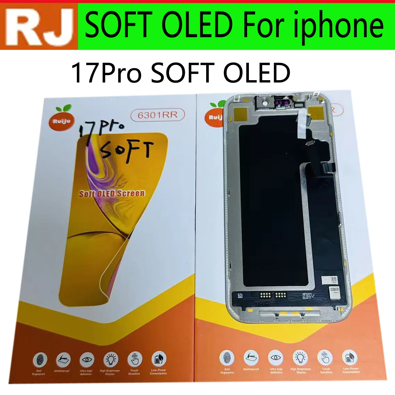 RJ SOFT OLED LCDディスプレイ交換用 iPhone 16 12Pro 13Pro 15Pro 