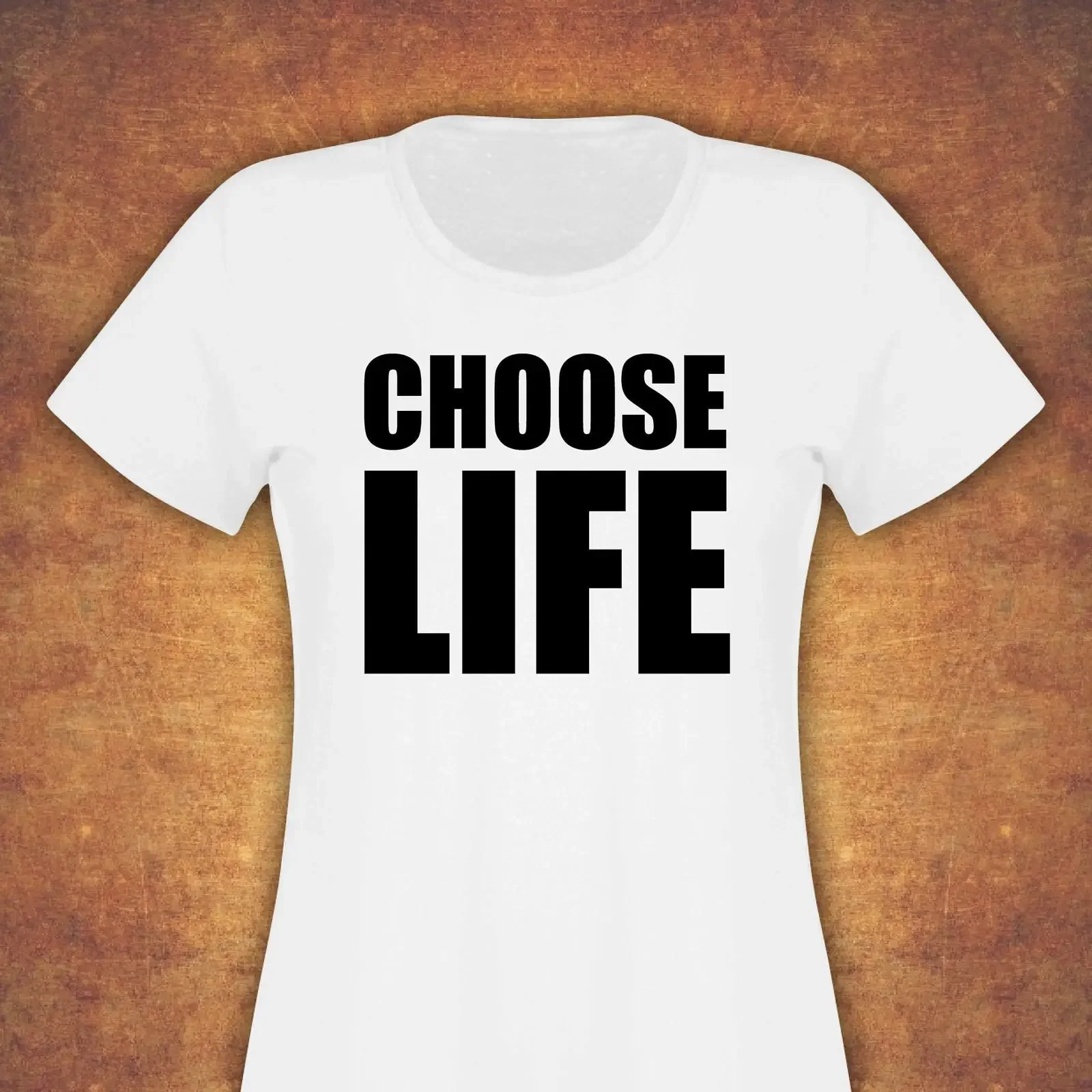 CHOOSE LIFE WHAM Fancy Dress George Michael Retro 80s T shirt Female White vintage Washed Stylish fashion Breathable homme