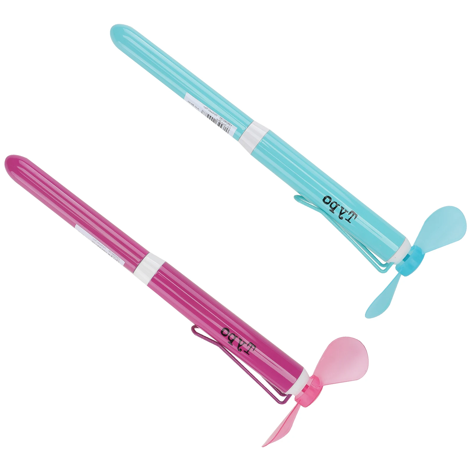 

2pcs Mini Fan Pen Cool Ballpoint Pens Summer Multifunctional Writing Supplies Students Stationery Portable Long Lasting