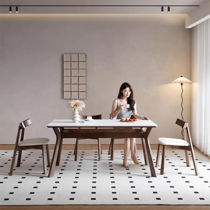 Marble Dining Table Round Ceramic Room Cafe Extendable Chairs Kitchen Elegant Tables Modern Esstisch Sedentary Luxury Oval