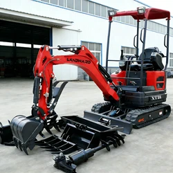 Hot sale in Europe and America Mini Excavator 1.8 Ton Epa/Euro 5 Kubota Engine Crawler Digger Agricultural excavator Customized