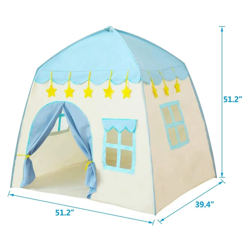 Play Tent Indoor & Outdoor, Princess Tent For Girls Gift, Boys Toddler Large House Tent Durable Easy Install