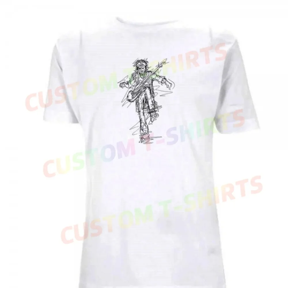 

39 133_Keith_Richards Fans' comic-style hand-drawn pattern T-shirts for both men and women in summer