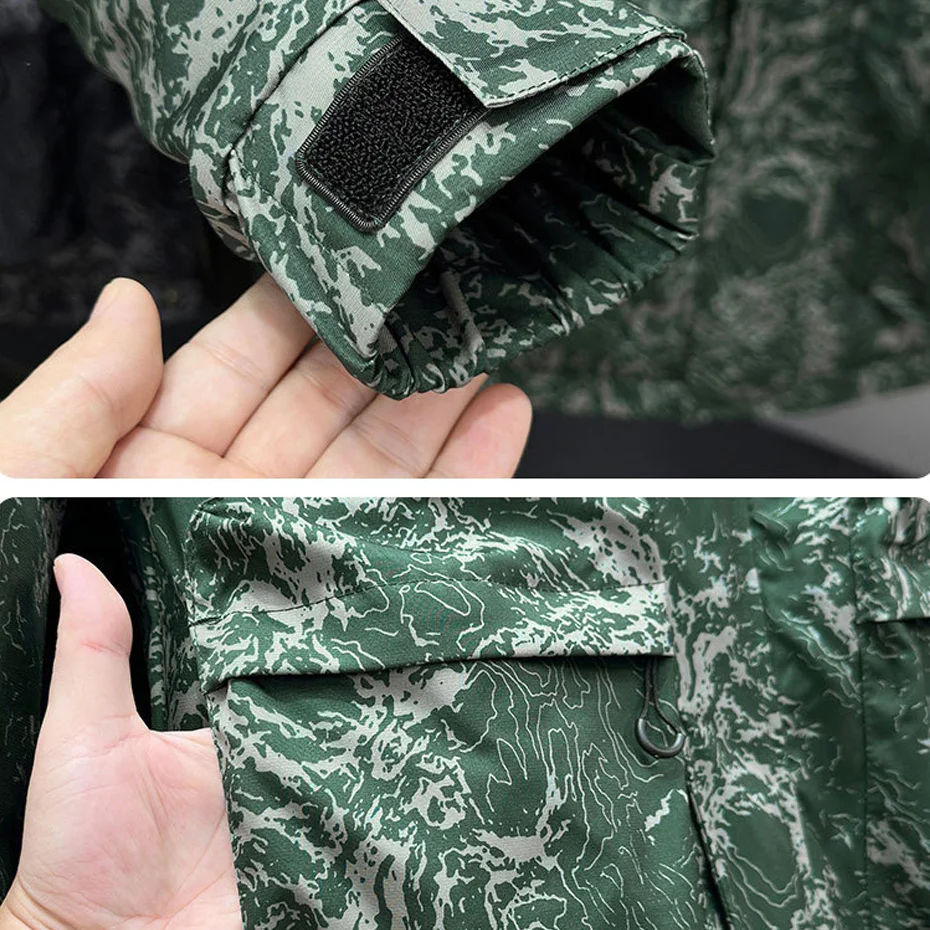 سترة شتوية سميكة للرجال 11XL مقاس كبير سترات مموهة موضة غير رسمية معطف شحن دافئ ملابس خارجية خارجية للرجال مقاس كبير