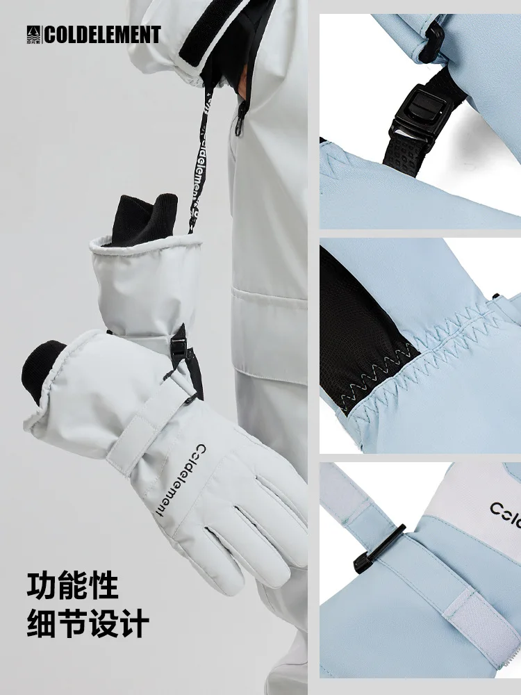 قفازات تزلج 2025 للرجال والنساء، لوحات فردية ومزدوجة للاستخدام الخارجي، شاشة تعمل باللمس، باردة ومقاومة للماء، دفء الشتاء، سميكة #4