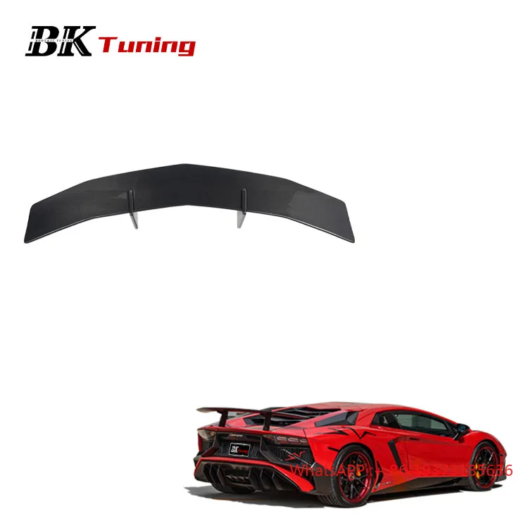 BK Tuning Aventador LP700 LP720 SV Style Trunk Spoiler Dry Carbon Tail Wing Spoiler for Lamborghini Aventador Rear Spoiler