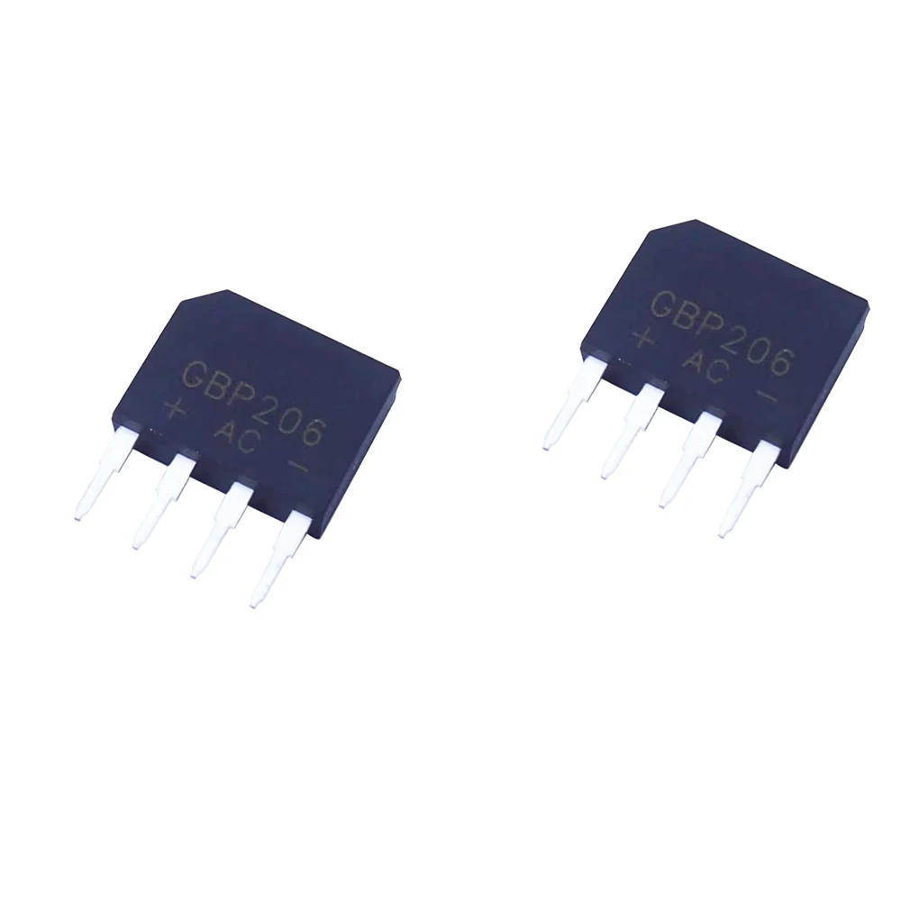 5PCS/LOT GBP206 GBP208 GBP210 GBP306 GBP307 GBP310 GBP406 GBP408 GBP410 DIP-4 Bridge Rectifiers Single Phase Standard