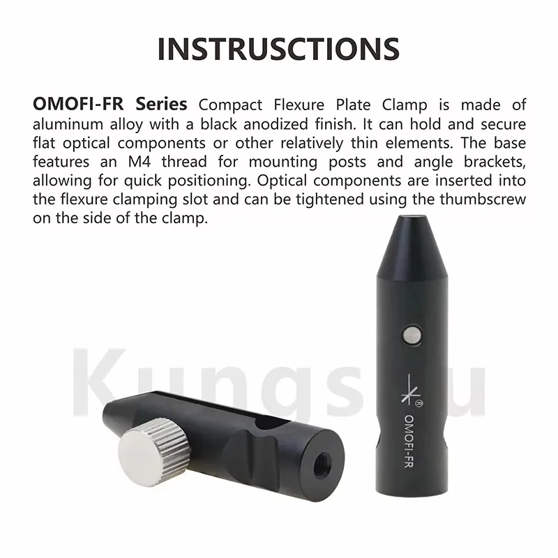 OMOFI-FR Compact Flexure Plate Clamp, Fixed Filter Holder for Plate Optics