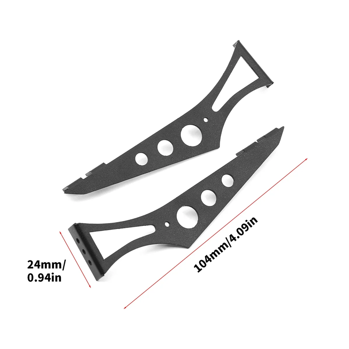 RC Metal Alloy Rear Wing Tail Spoiler Kit for 1/10 RC TT02 TT01 HSP94123 94122 FWO6 LC PTG PTG2 Black