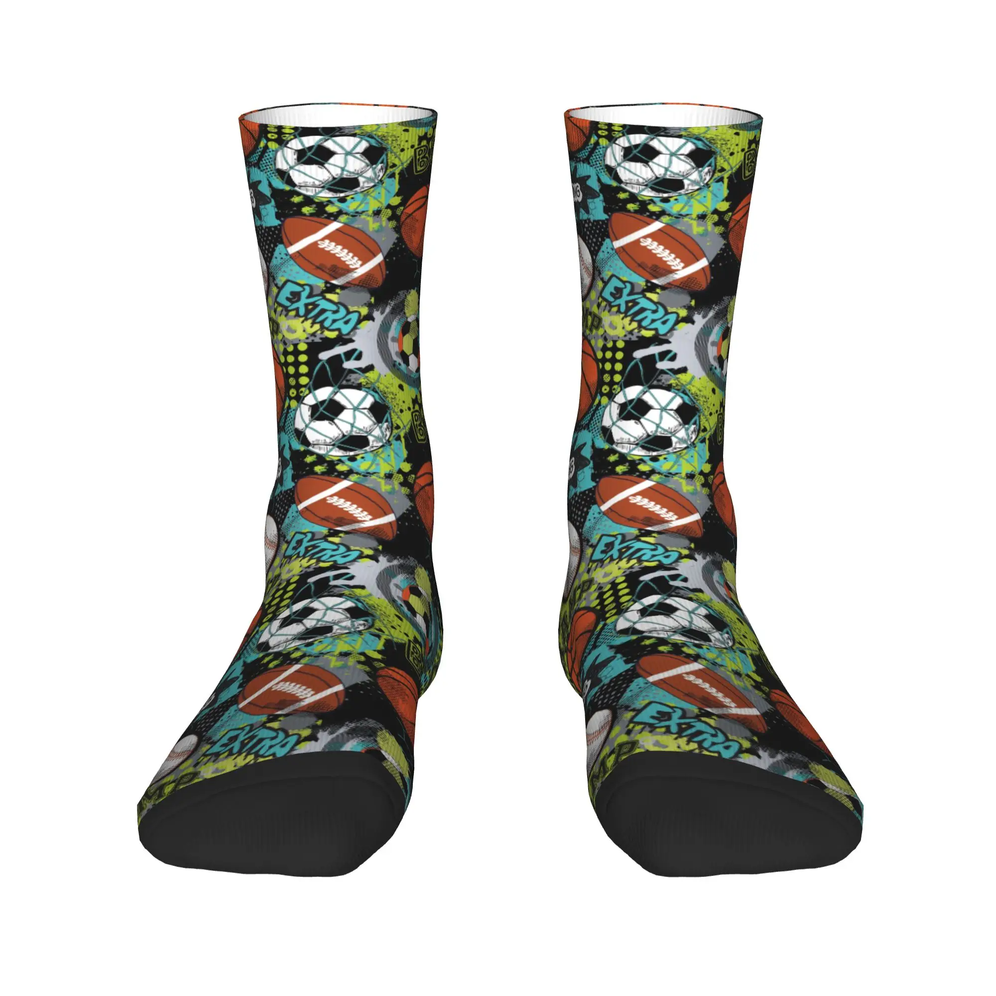 

Kawaii чулки для бейсбола, баскетбола, футбола, носки с узором для женщин и мужчин, теплые мягкие носки для бега