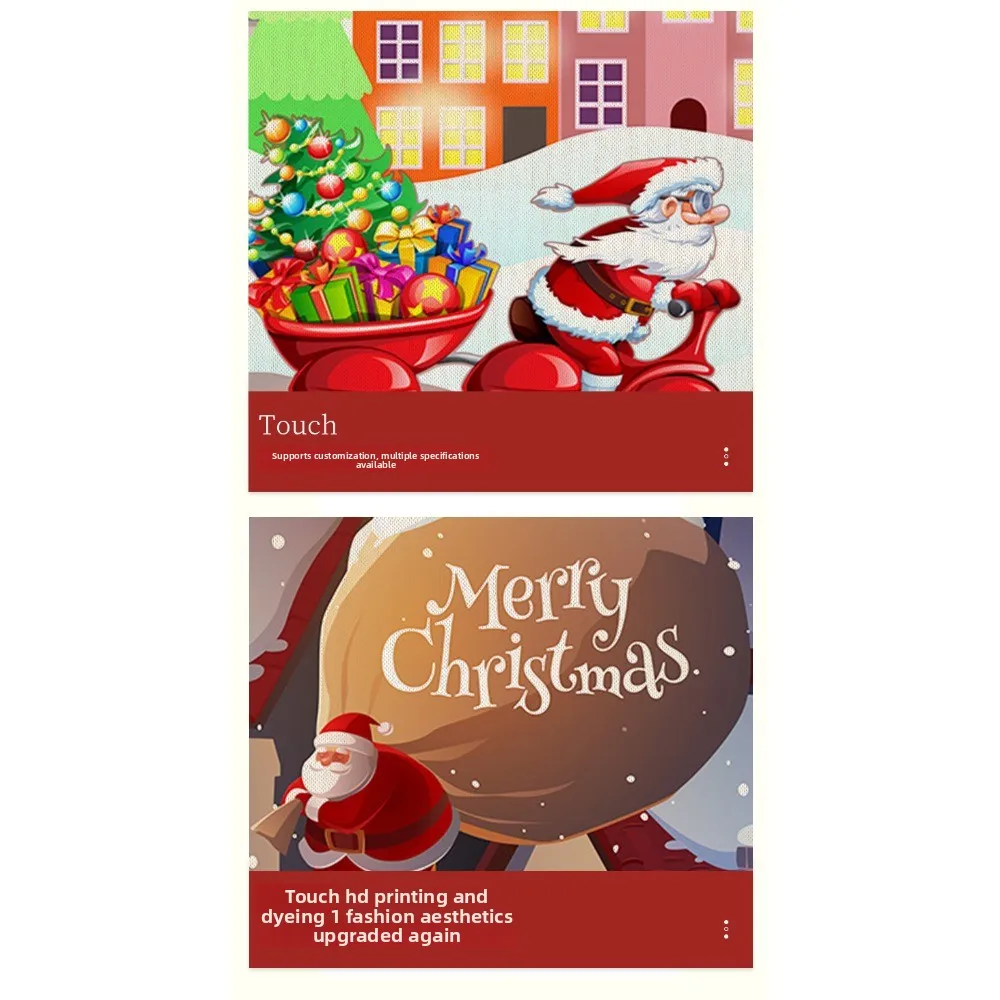 جديد عيد الميلاد الكتان سانتا كلوز الكرتون طاولة القهوة مفرش المائدة ديكور طاولة طعام القماش غرفة المعيشة الكتان الجدول العلم