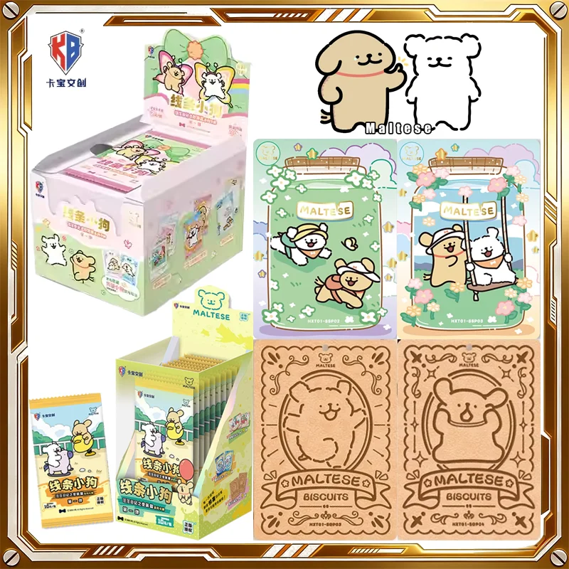 

Коллекционные карточки KABAO Maltese Puppy Card Outing Edition Series 1 V2: Загадочная коробка, аниме-карточки для игры, подарки на день рождения и праздники для детей