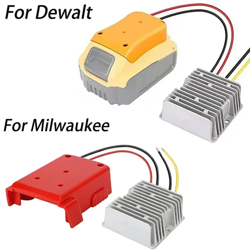 Step Down DC Voltage Converter For DeWalt/Milwaukee 20V 18V to 12V Battery Dock Power 180W Inverter, DIY Adapter Buck Regulator