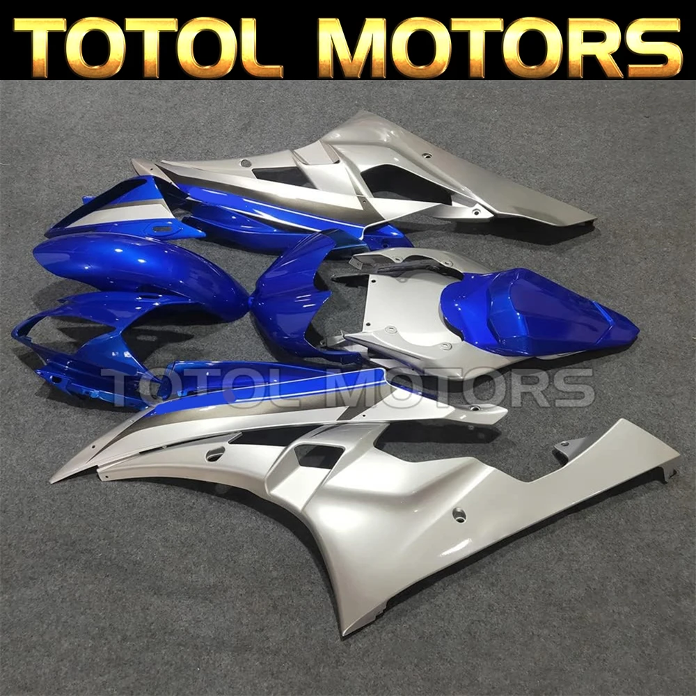 Motorcycle Fairings Kit Fit For Yzf-R6 2006-2007 Bodywork Set Sliver Blue