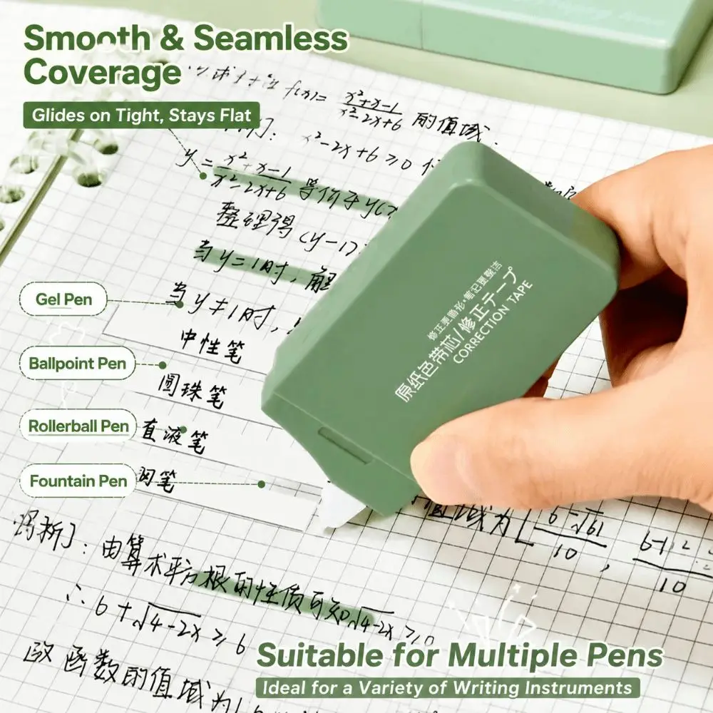 Original Paper Color Correction Tape Non-Tear Gradient Color Invisible Correction Tape Set Smooth White Out Tape Students