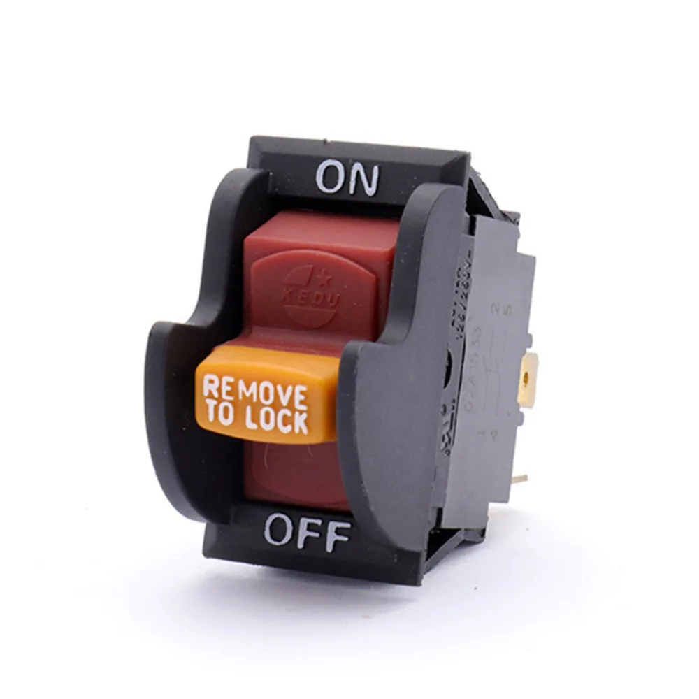 For Kedu HY7 Power Tool Switch CB-8 15/7.5 A Bench Drill Switch, Key Switch, with Lock