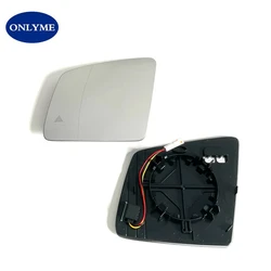 Car Led warning blind spot heated mirror glass for Mercedes-Benz GL ML GLE Class W164 W166 2010 1112 13 14 15 16 17 18